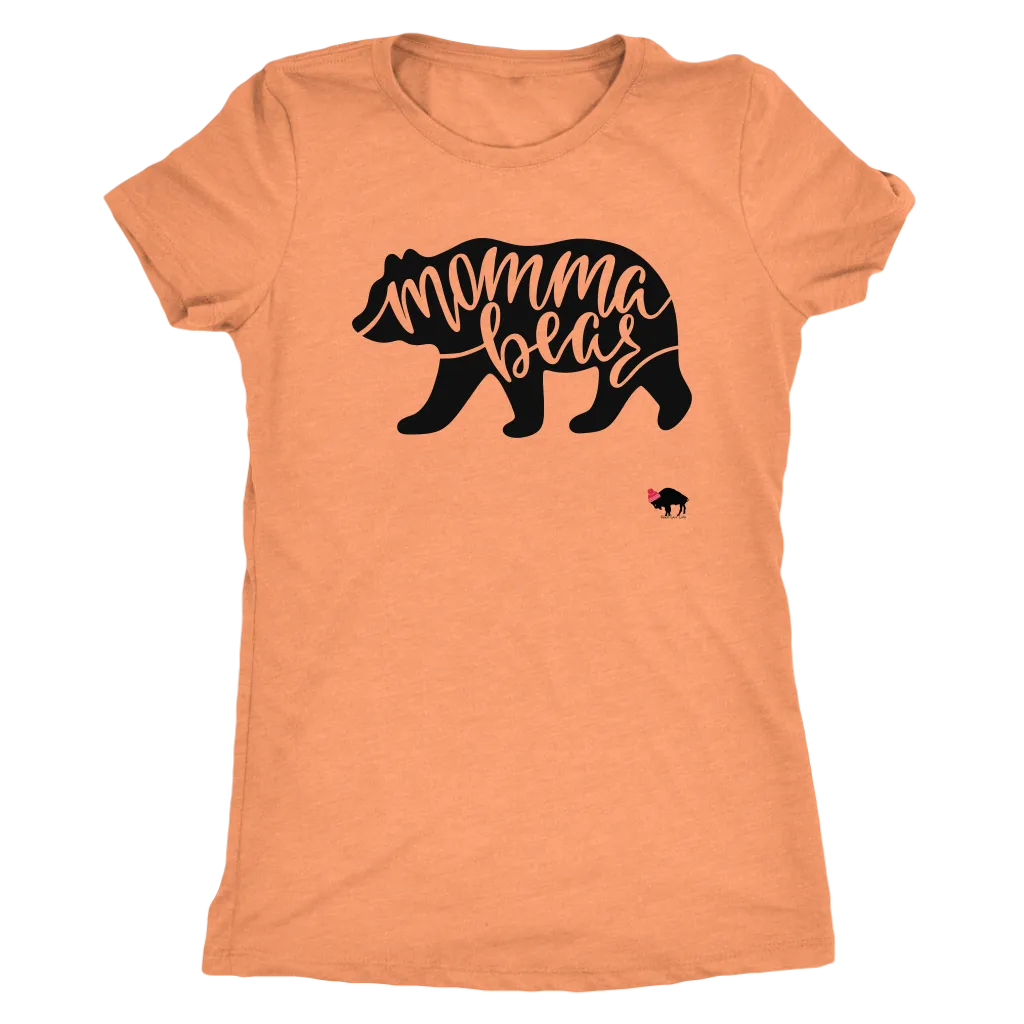 Momma Bear Womens Triblend T-shirt