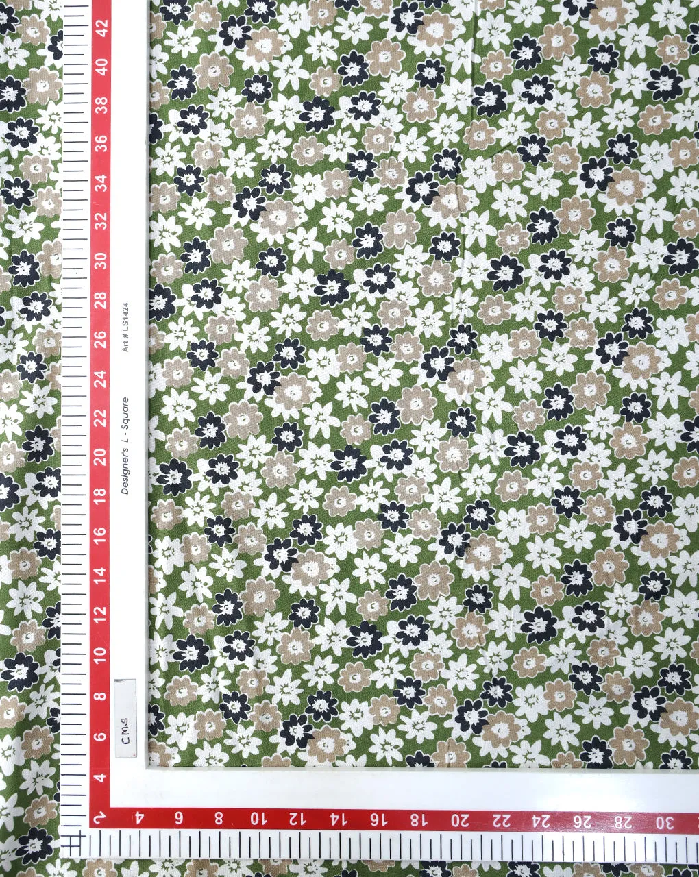 MULTICOLOR SMALL FLOWERS DESIGN PRINTED RAYON FABRIC