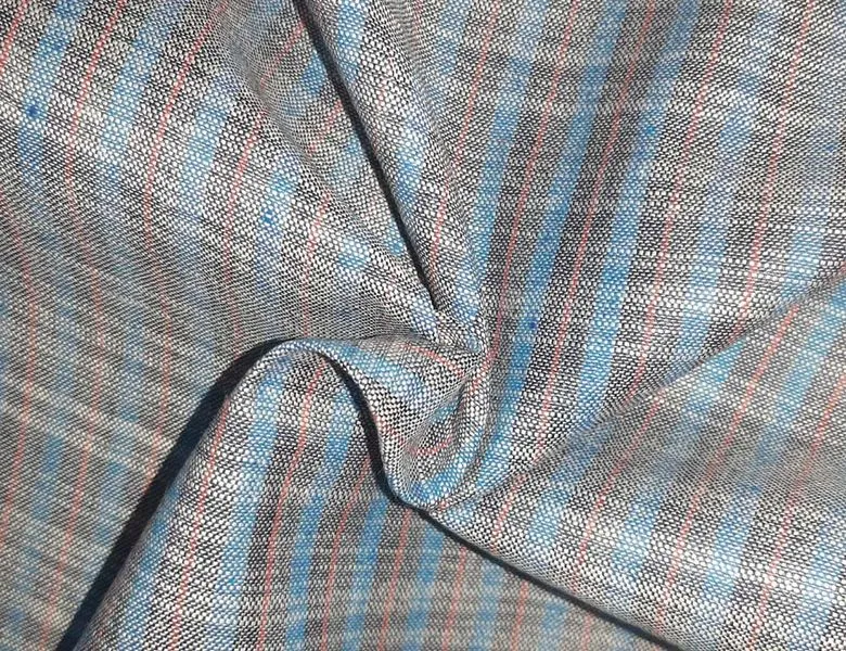 Multicolor Stripes Handloom Cotton Fabric