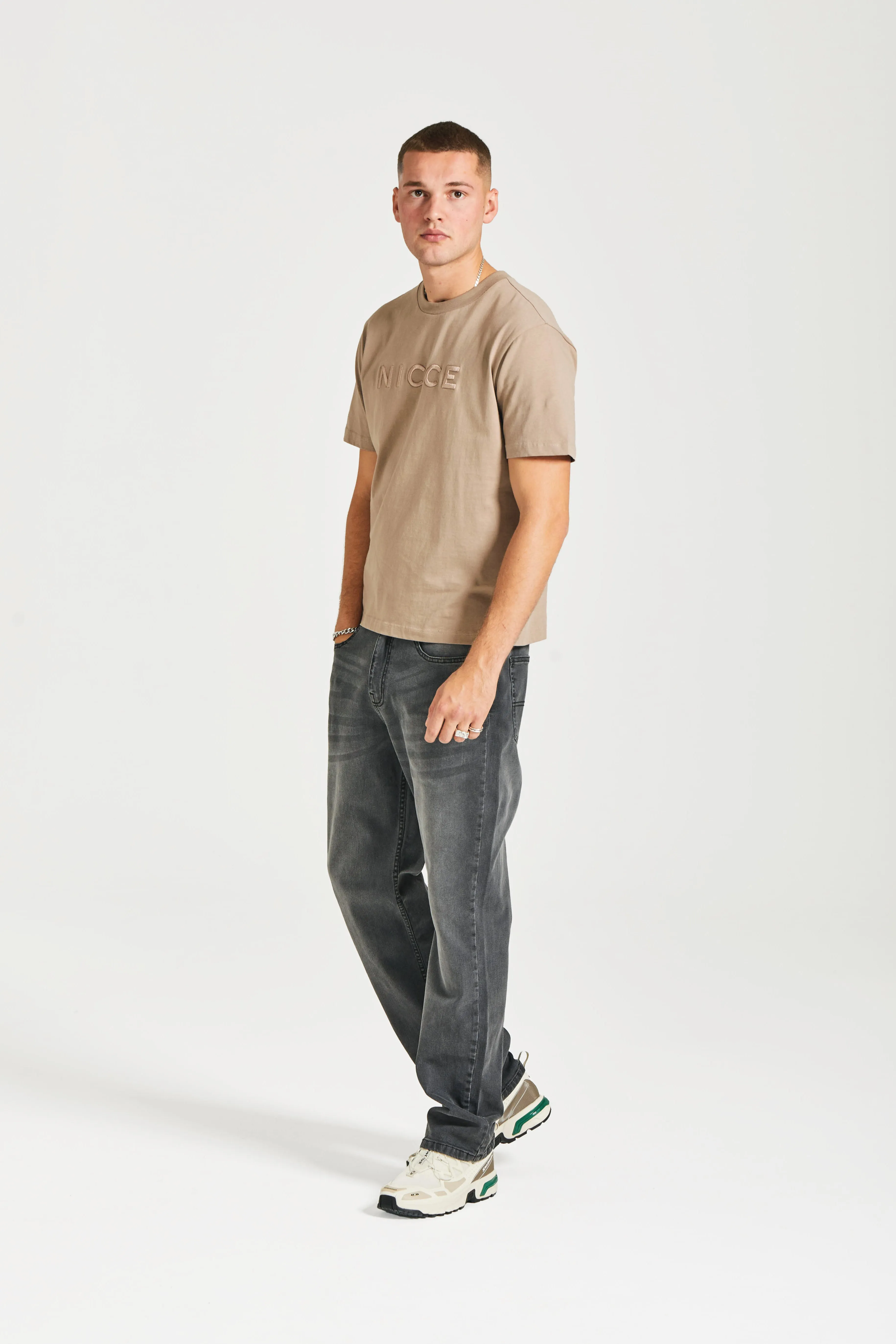 NICCE Mens Mercury Short Sleeve T-Shirt | Taupe