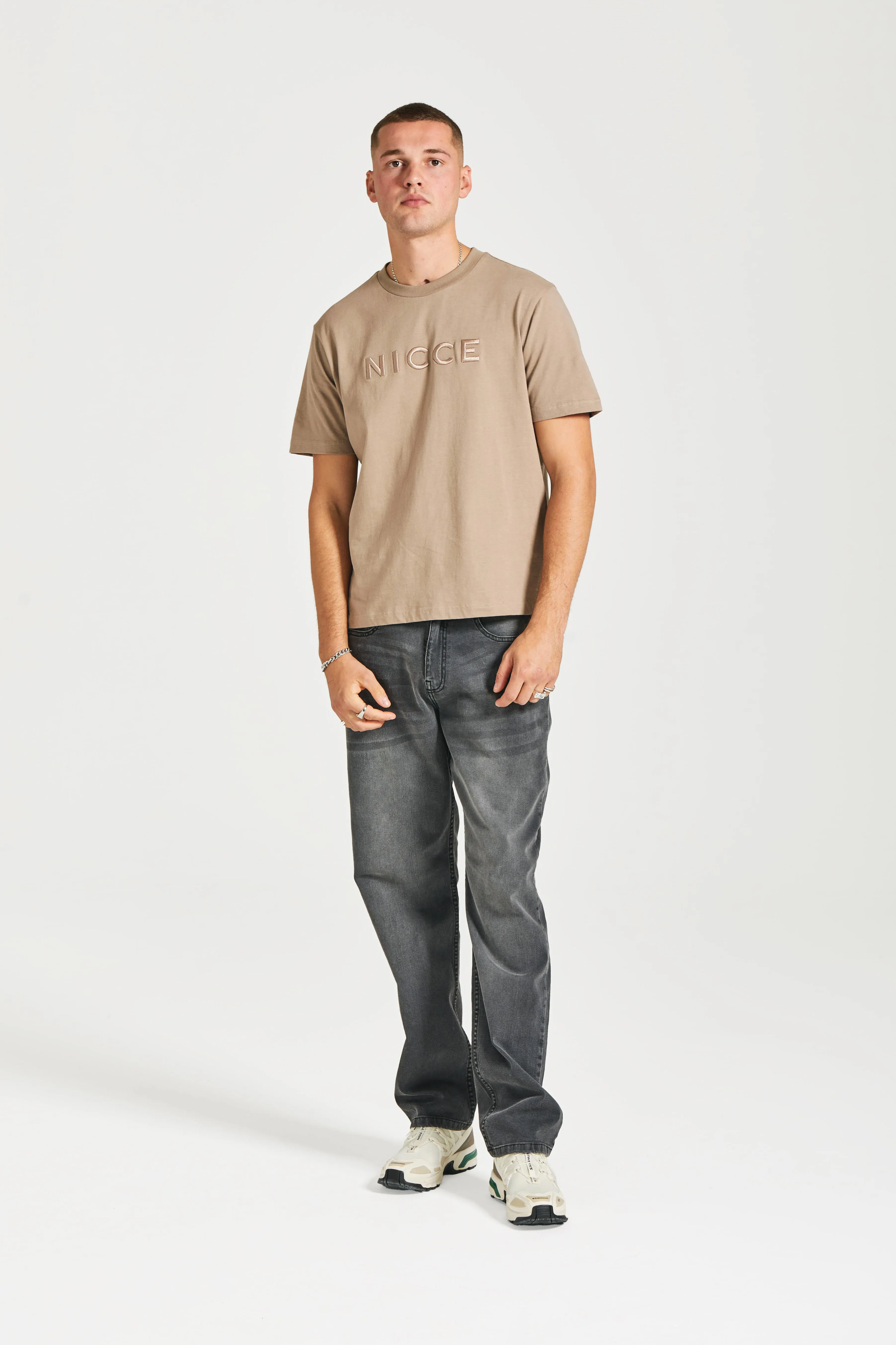 NICCE Mens Mercury Short Sleeve T-Shirt | Taupe