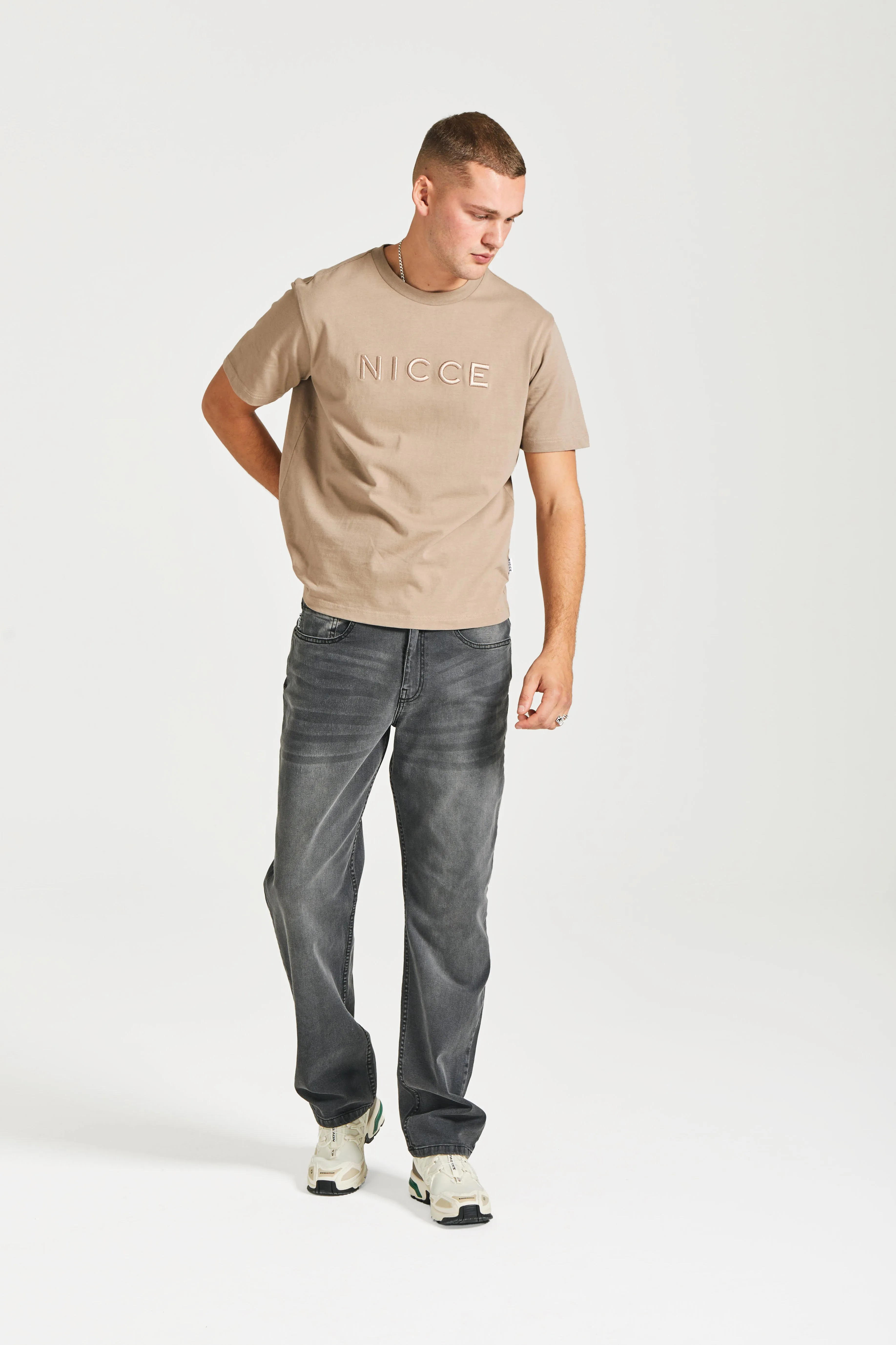 NICCE Mens Mercury Short Sleeve T-Shirt | Taupe