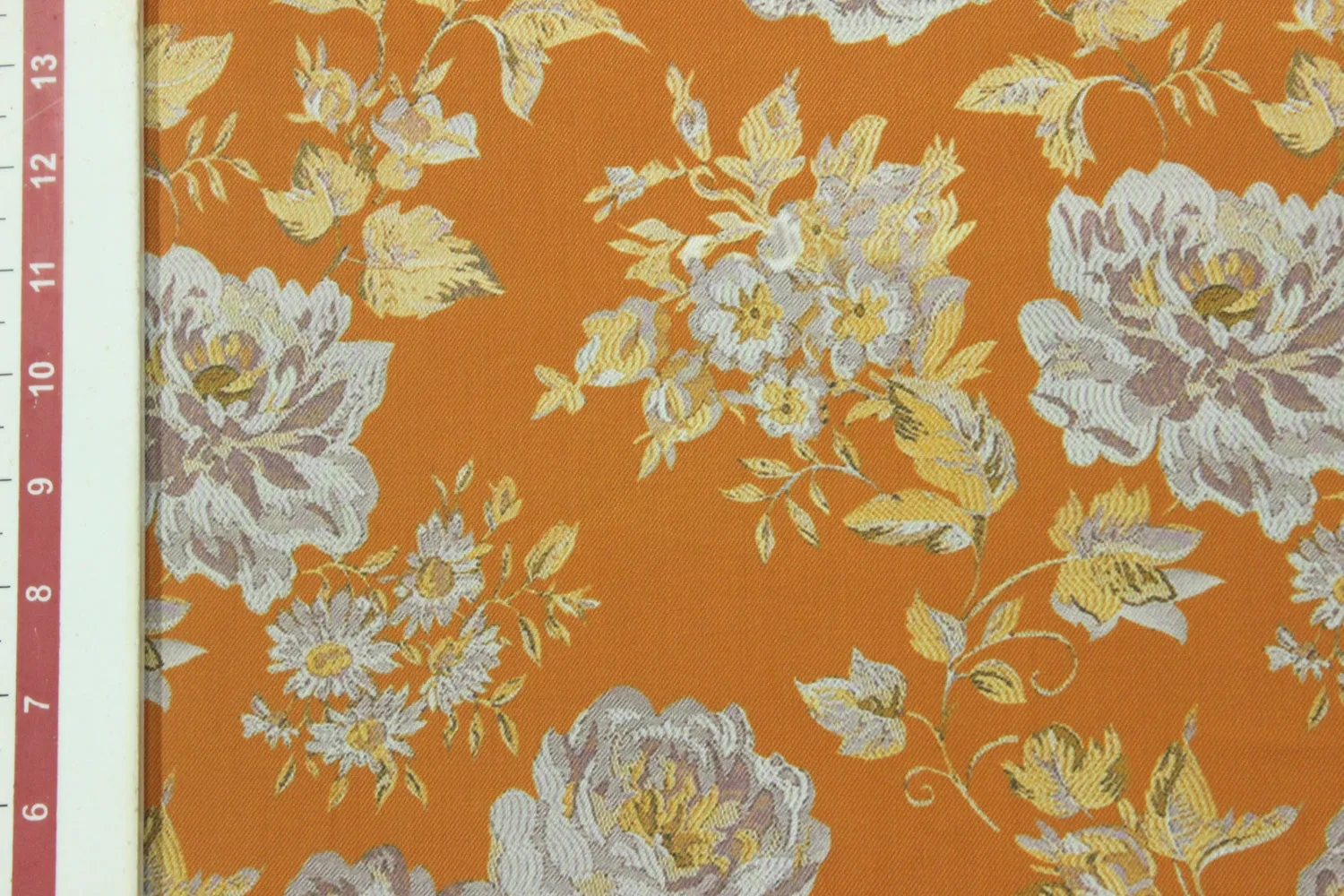 Orange Printed Spun Fabric