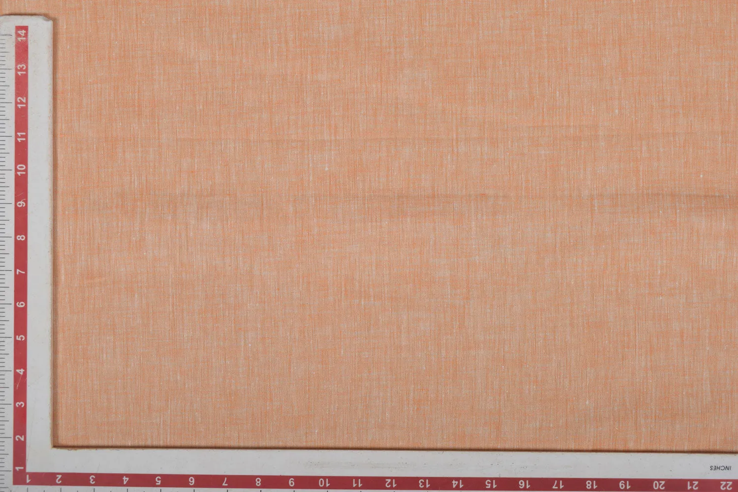 Pale Orange Plain Linen Chambray Fabric