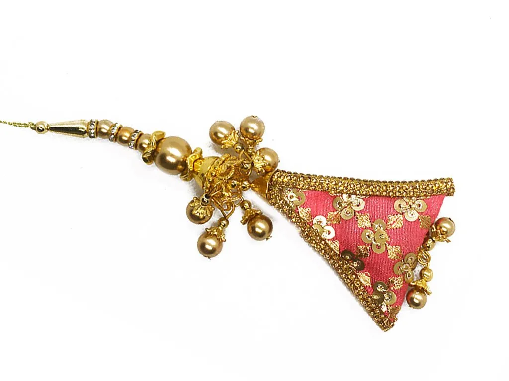 Pink Golden Sequins Work Designer Latkans