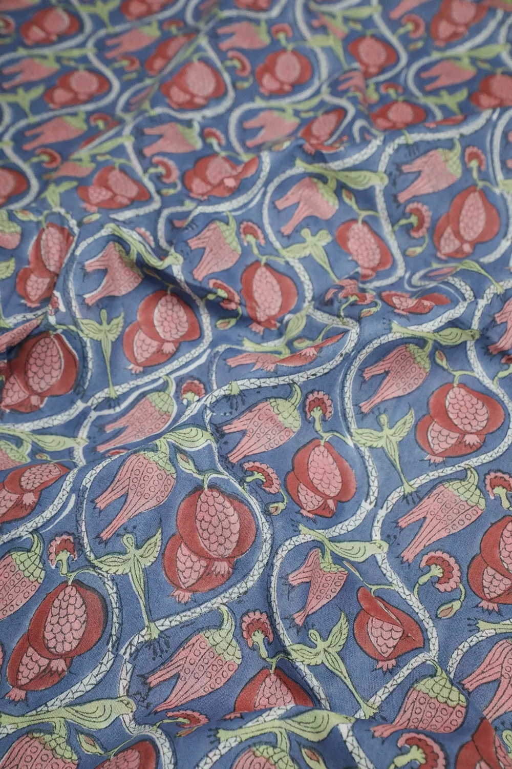 Pomeo Garden Sanganeri Cotton Fabric