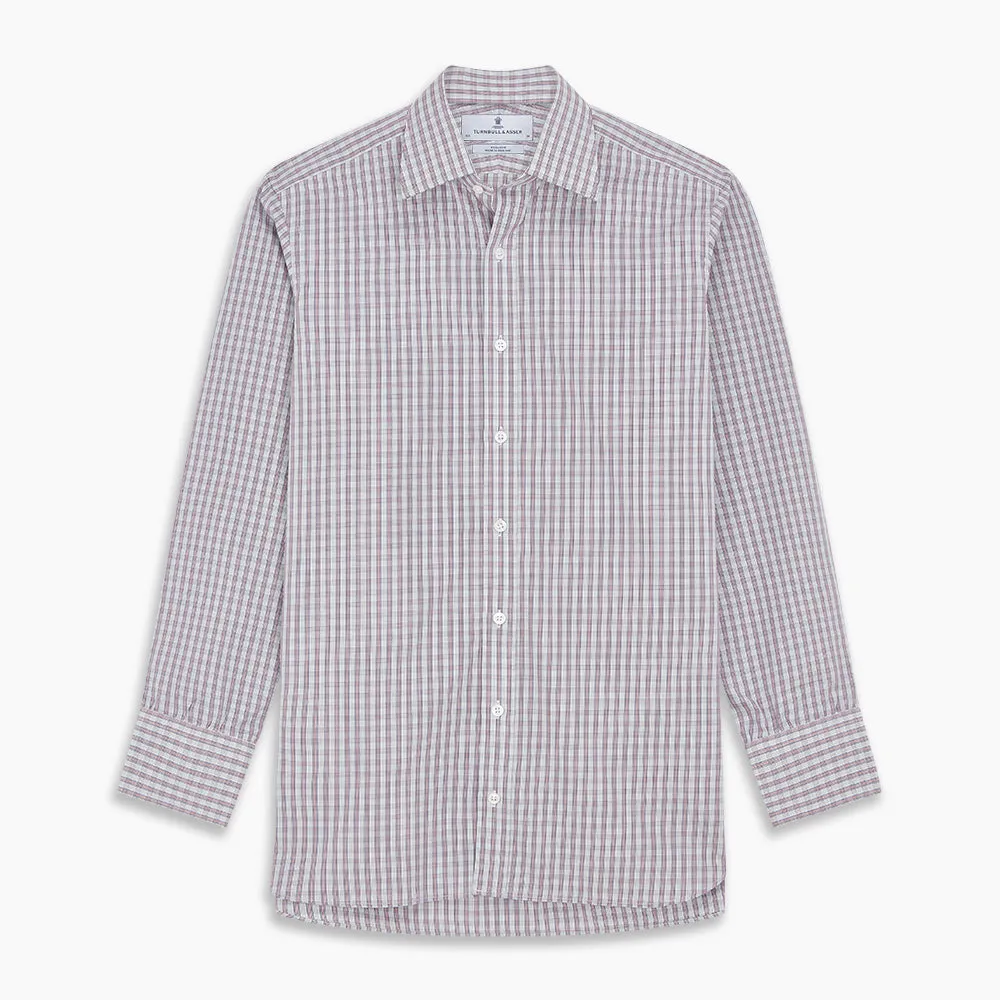 Red and Blue Check Cotton Regular Fit Mayfair Shirt