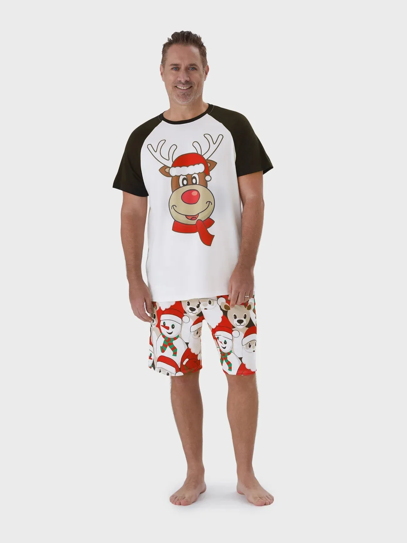 Reindeer Family Matching Shorts Set