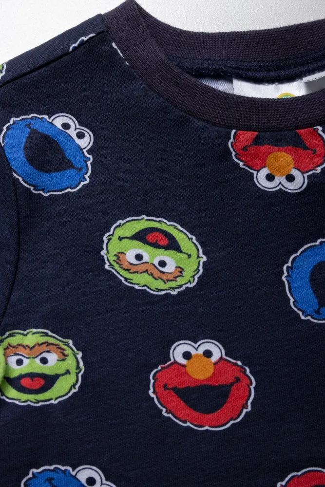 Sesame Street 2Pack T-Shirt Navy & Grey