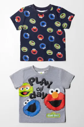 Sesame Street 2Pack T-Shirt Navy & Grey