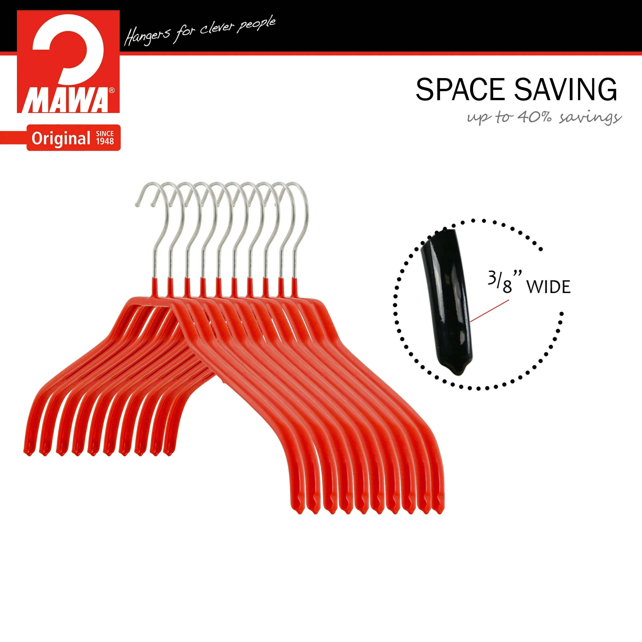 Silhouette Shirt Hanger, 41-F, New Red