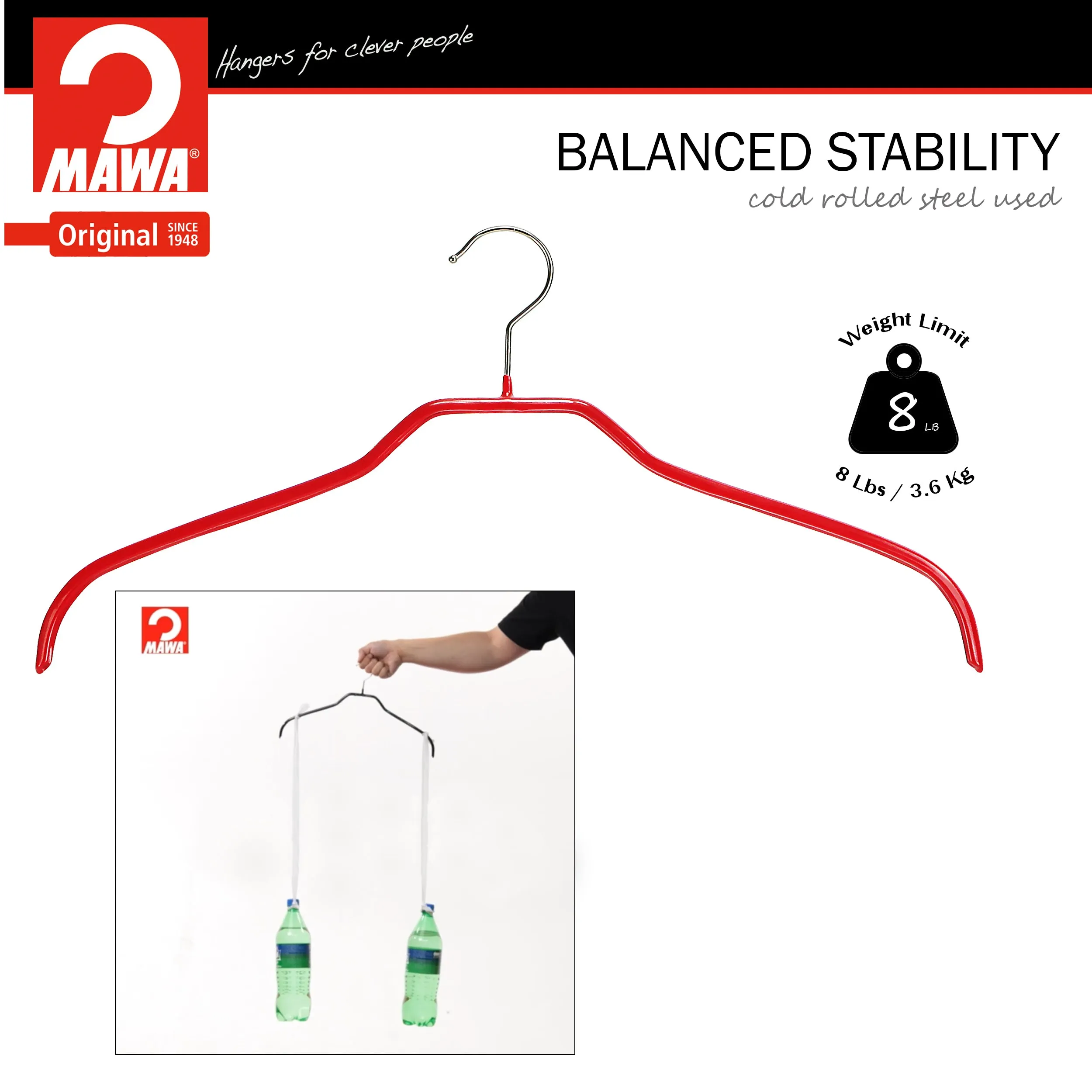 Silhouette Shirt Hanger, 41-F, New Red