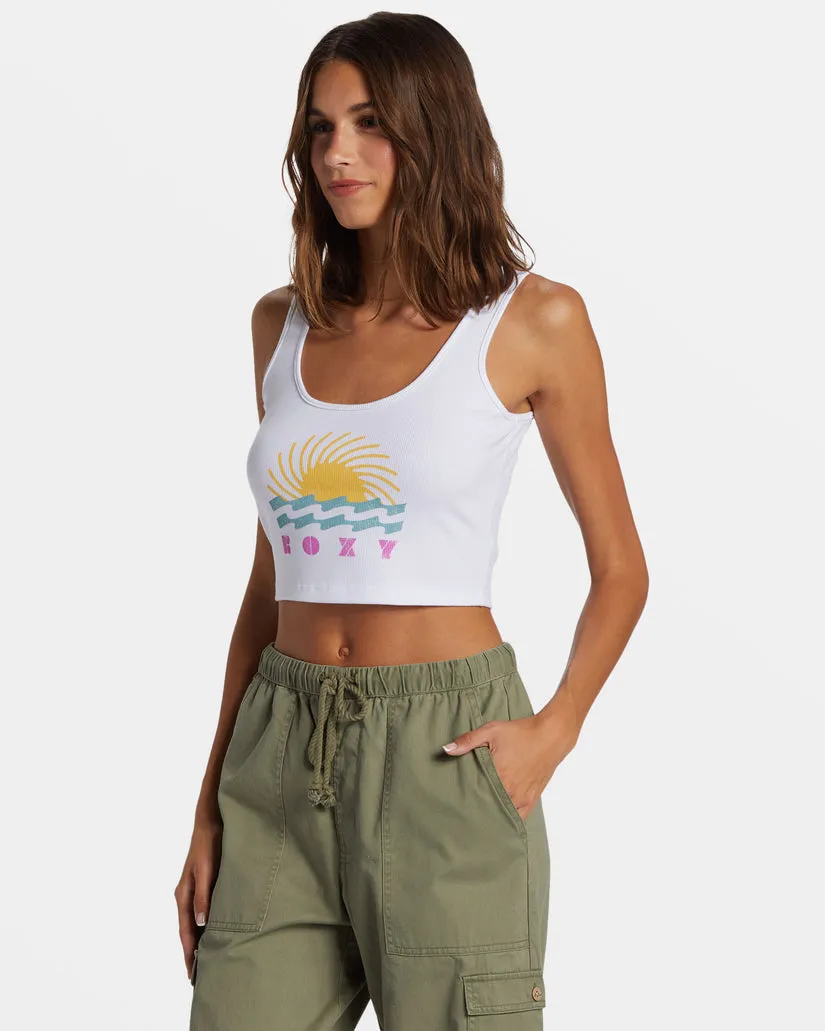 Simple Surf Dive In Cropped Tank