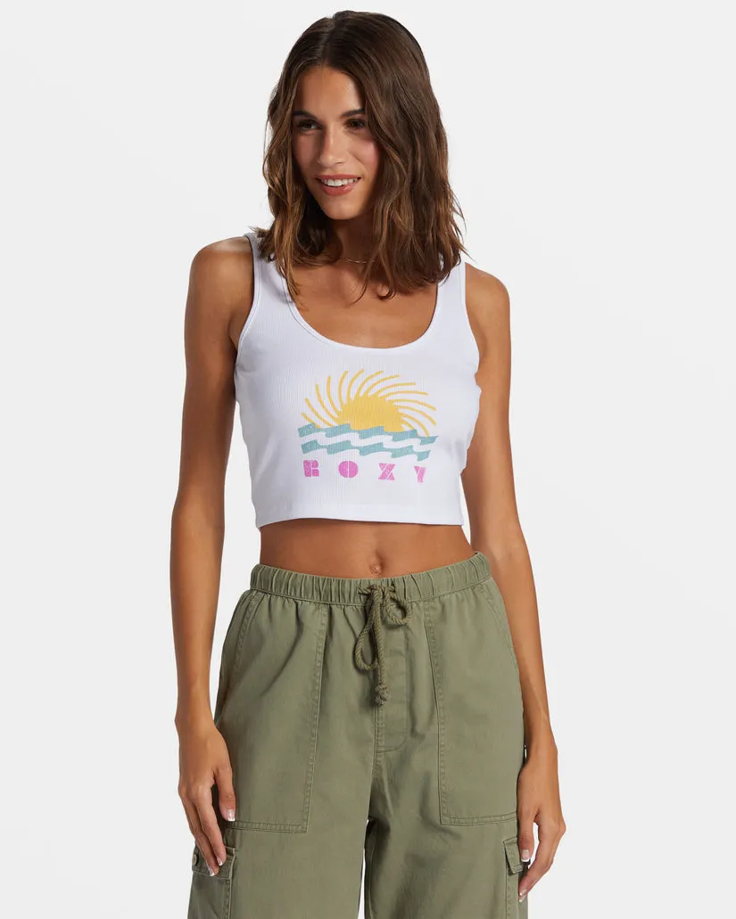 Simple Surf Dive In Cropped Tank