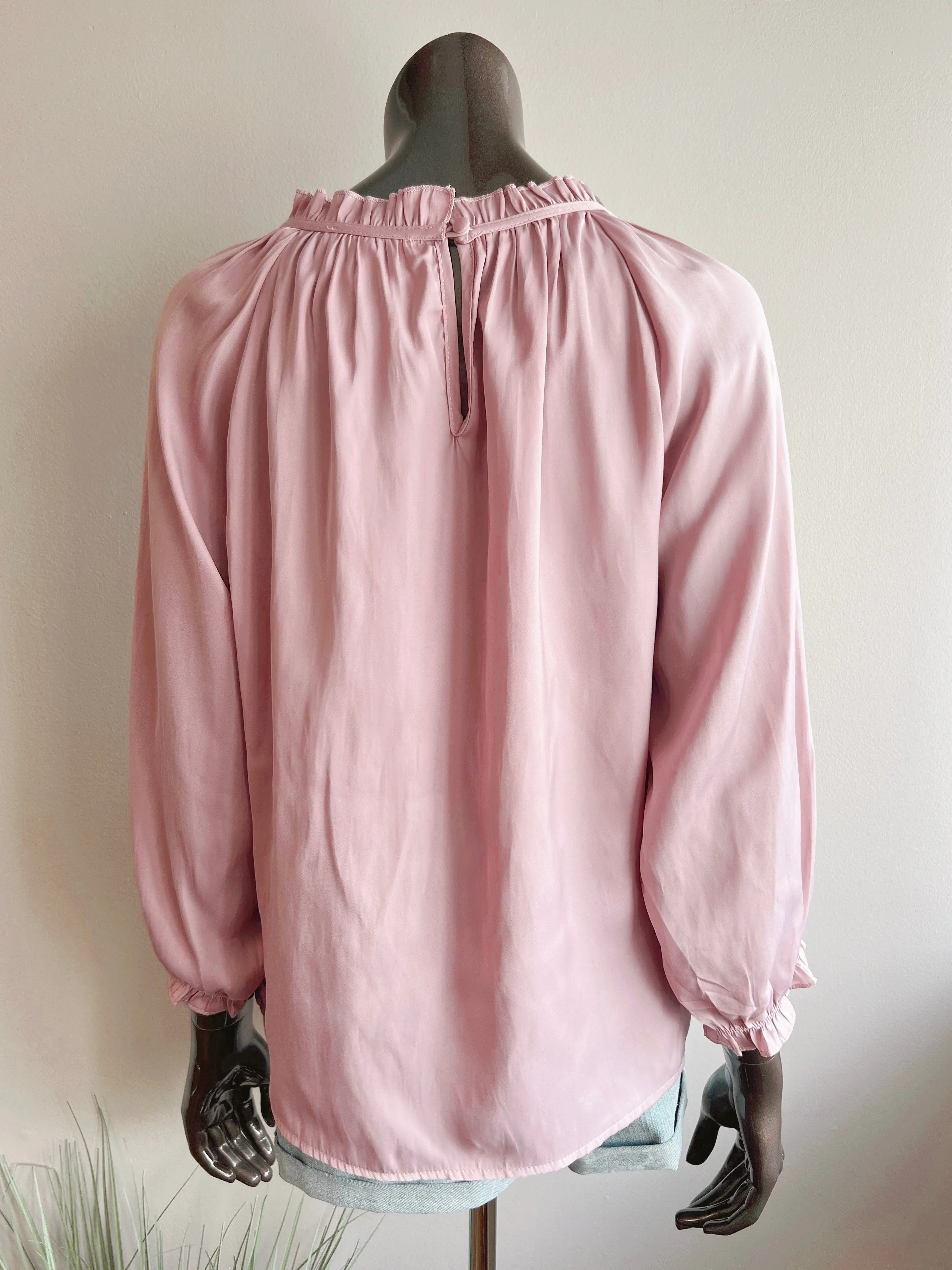 Smock Ruffle Neck L/S Top (FINAL SALE)