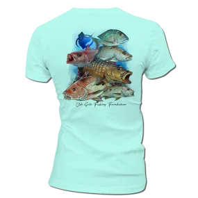 Snapper Frenzy Ladies Short Sleeve V-Neck Performance Shirt