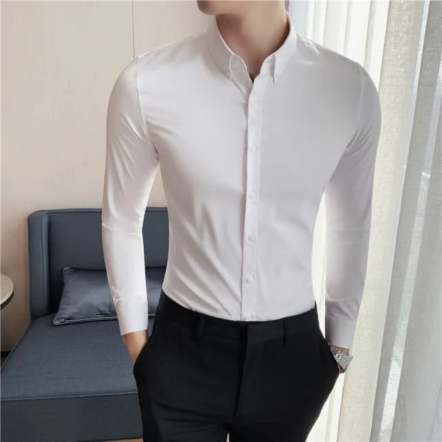 Solid Slim Fit Casual Shirts