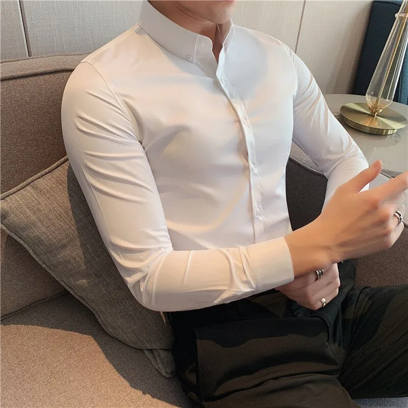 Solid Slim Fit Casual Shirts