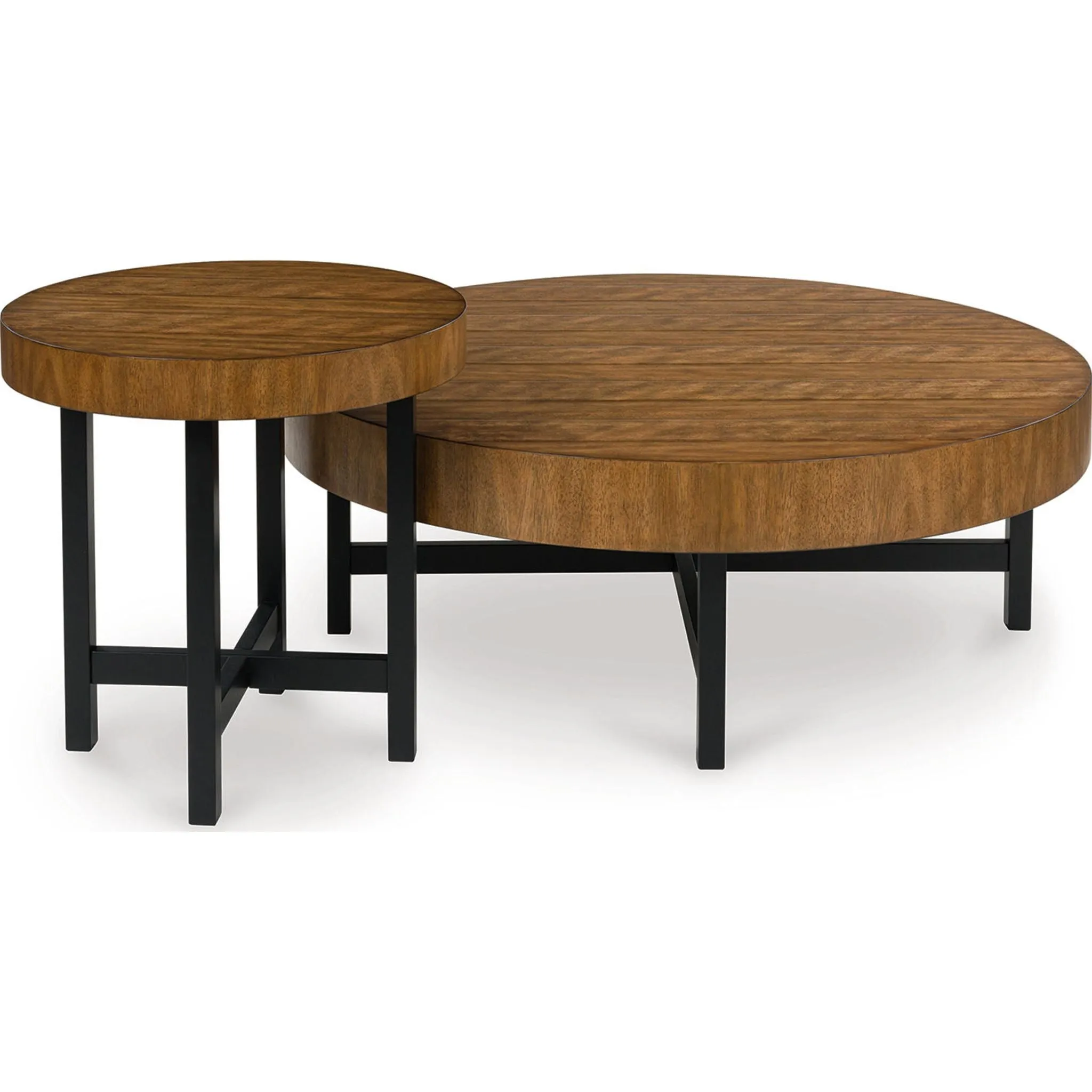 Steenlage 2 Pack Tables - Brown/Black