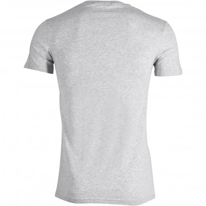 Stretch Cotton Crew-Neck T-Shirt, Grey Melange