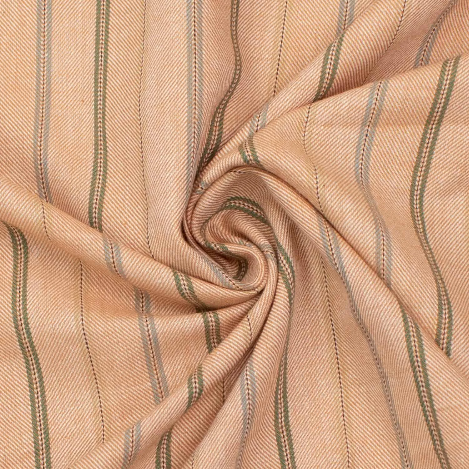 Stripe Shirting 120cm Design-1 Green & Orange