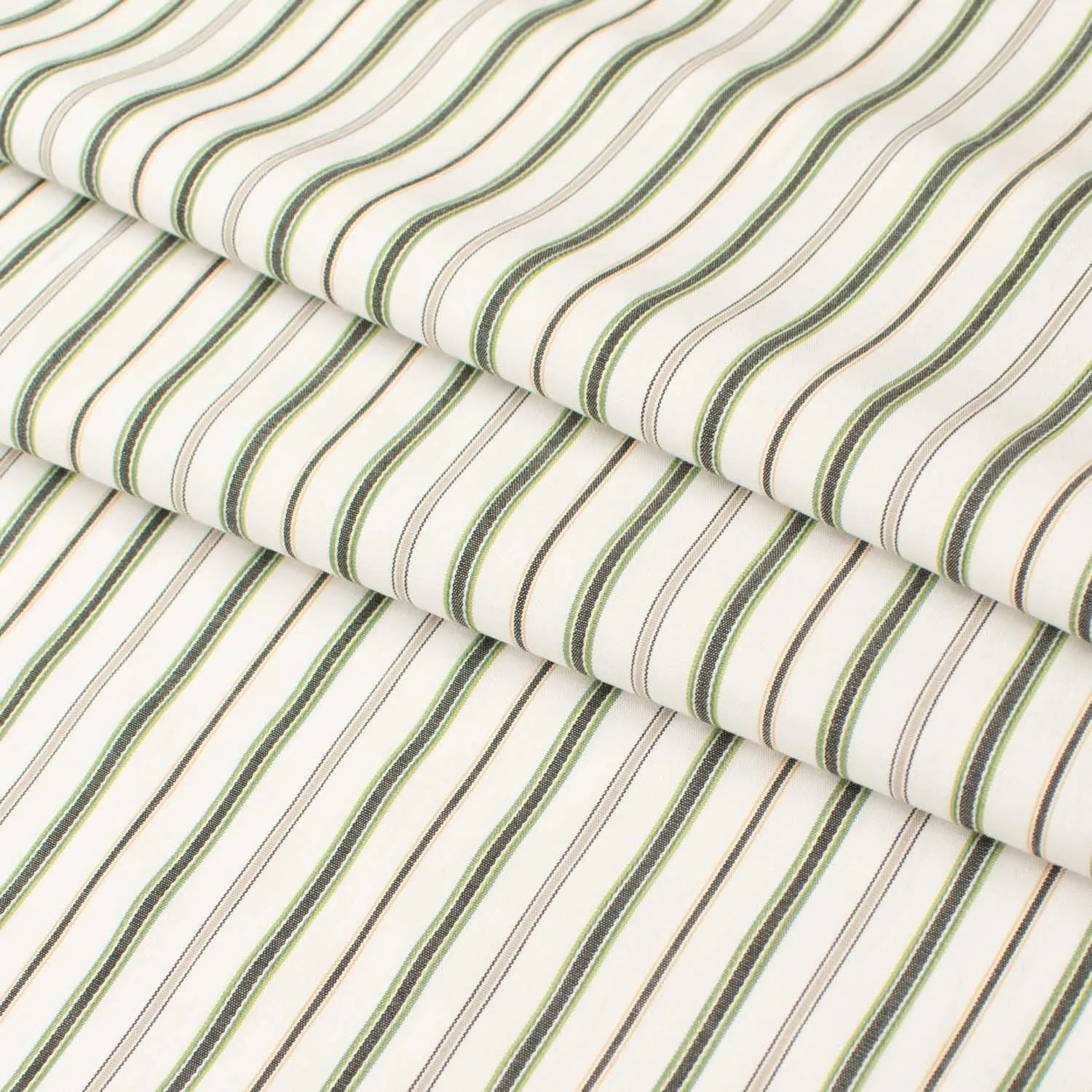 Stripe Shirting 150cm Design-4 Green & Brown