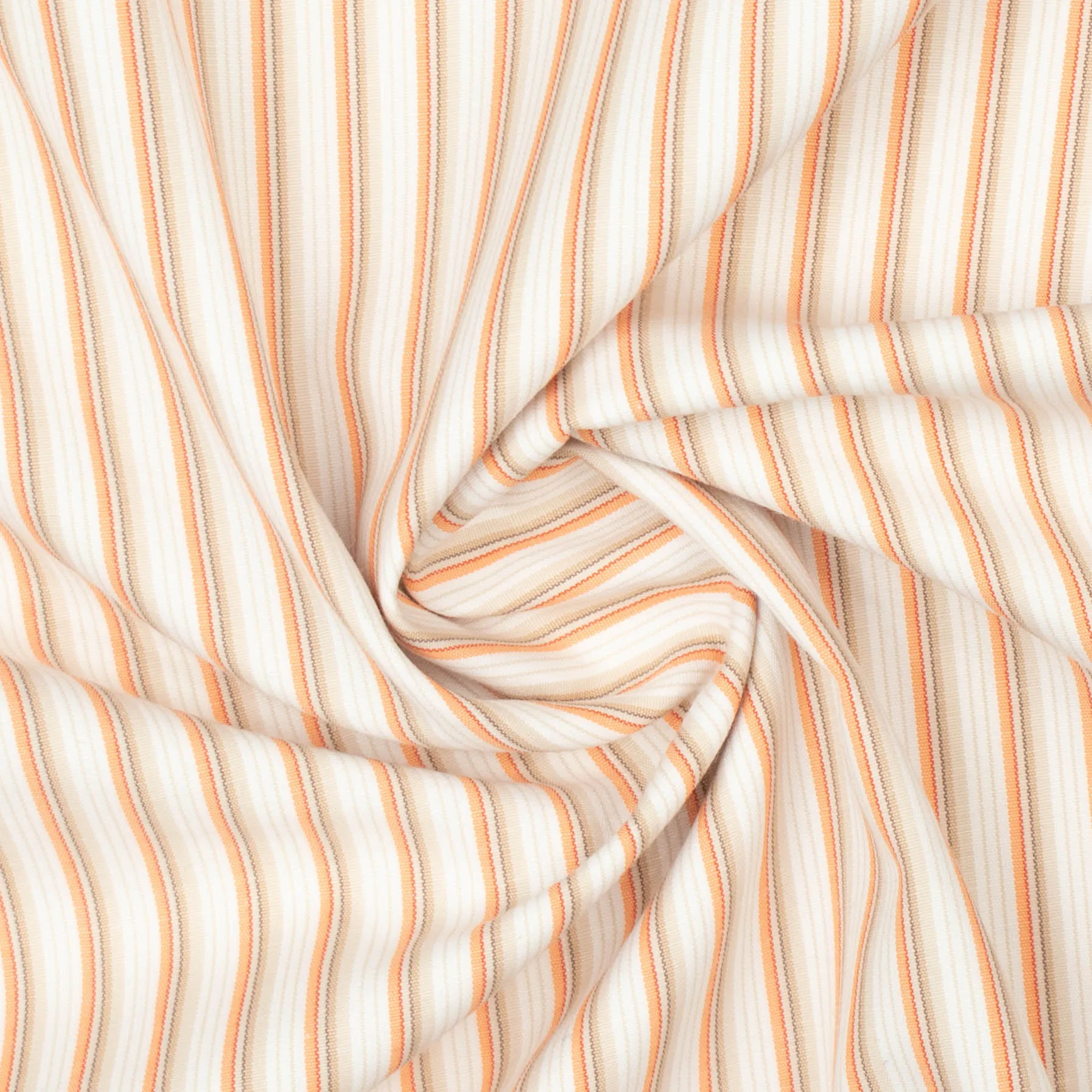 Stripe Shirting Design-17 Coral & Tan