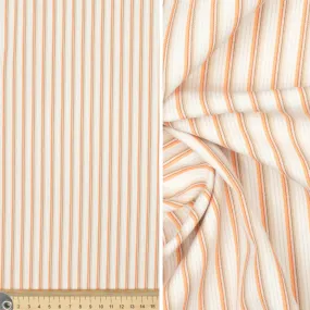 Stripe Shirting Design-17 Coral & Tan