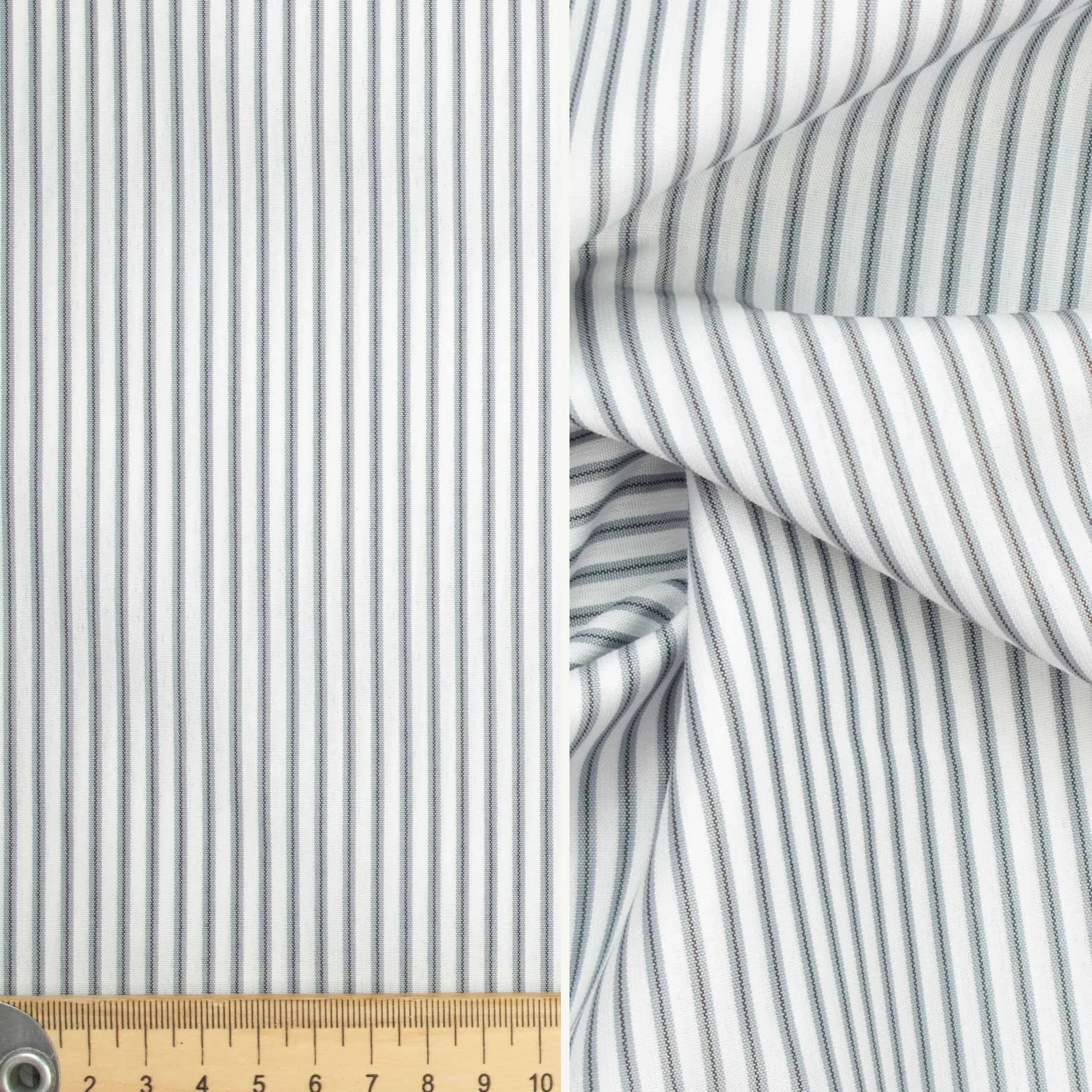 Stripe Shirting Design-42 Silver