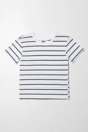 Stripe Short Sleeve T-Shirt Black And White