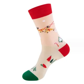 TikSocks|Christmas Socks-Reindeer Beige Socks