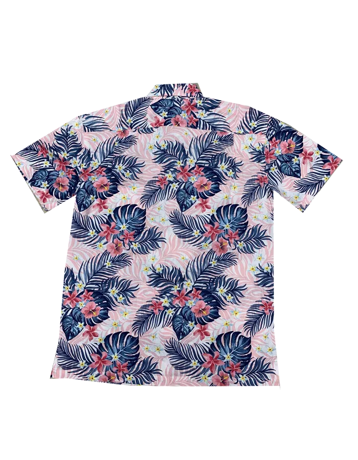 Tropical Prints Slim Fit Short Sleeve Button-Up Hawaiian Shirt