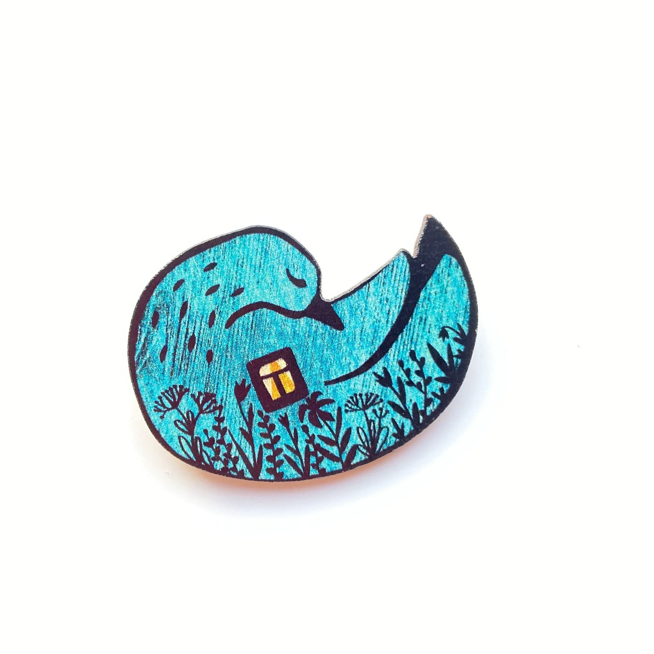 Turquoise Bird Brooch