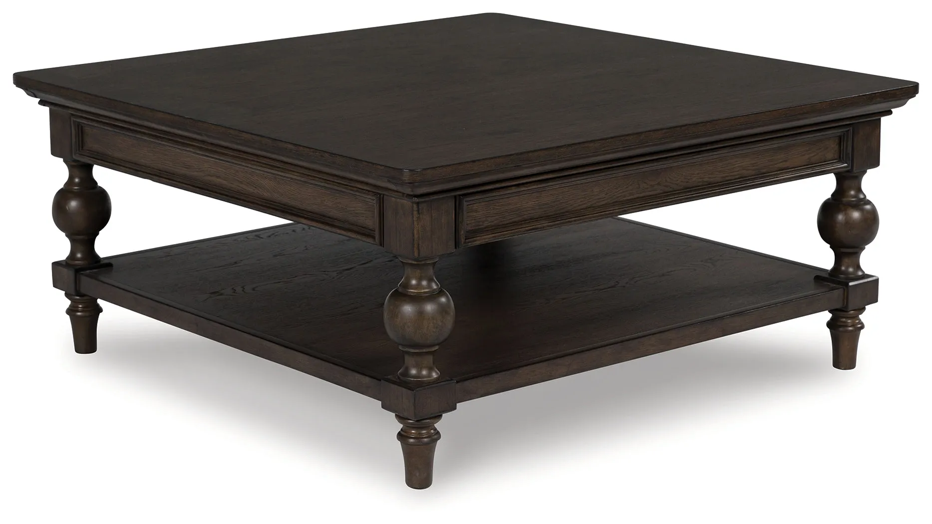 Veramond Coffee Table with 1 End Table in Dark Brown