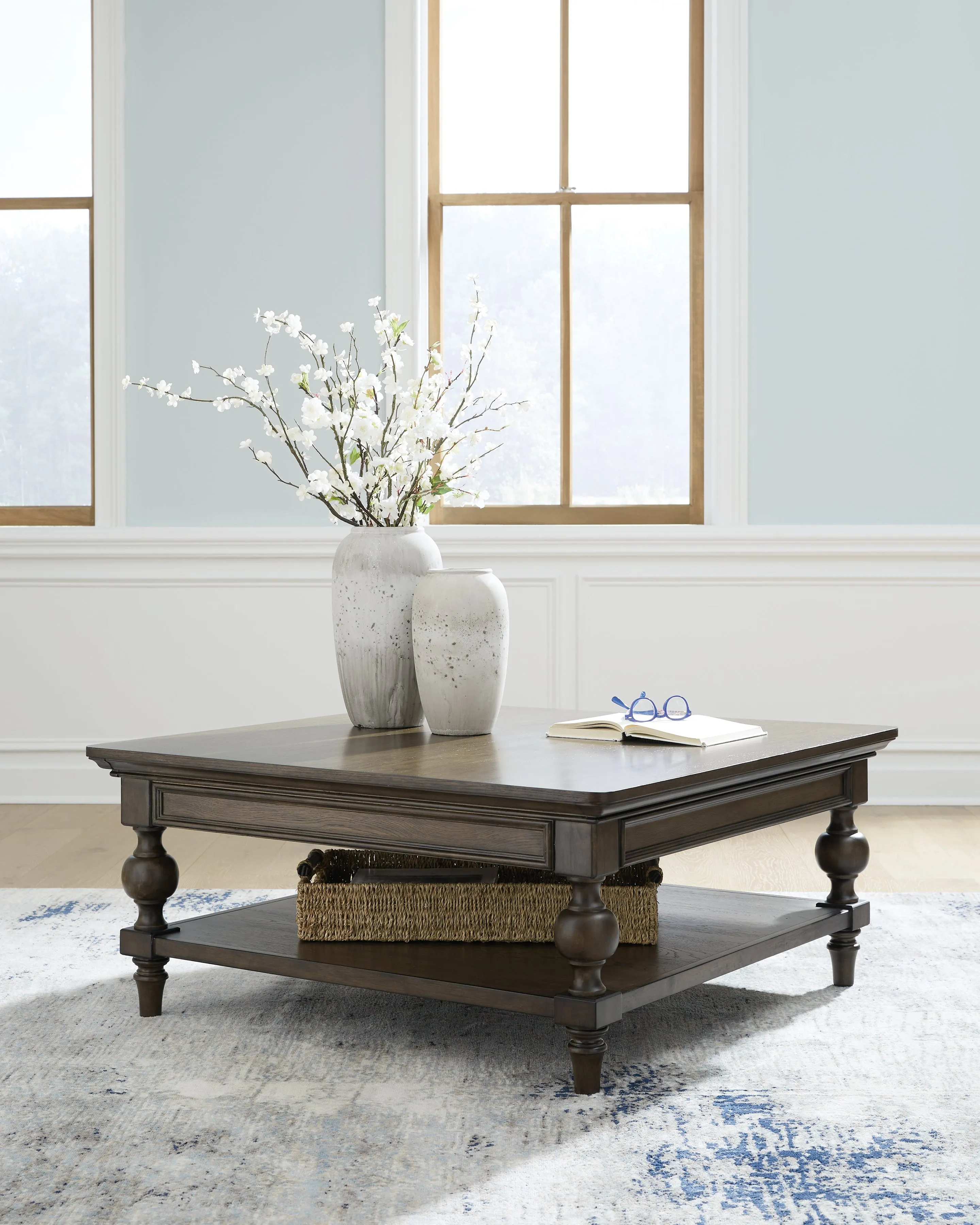 Veramond Coffee Table with 1 End Table in Dark Brown