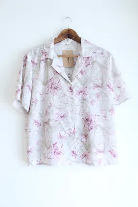 Vintage Blouse with Leaf Print