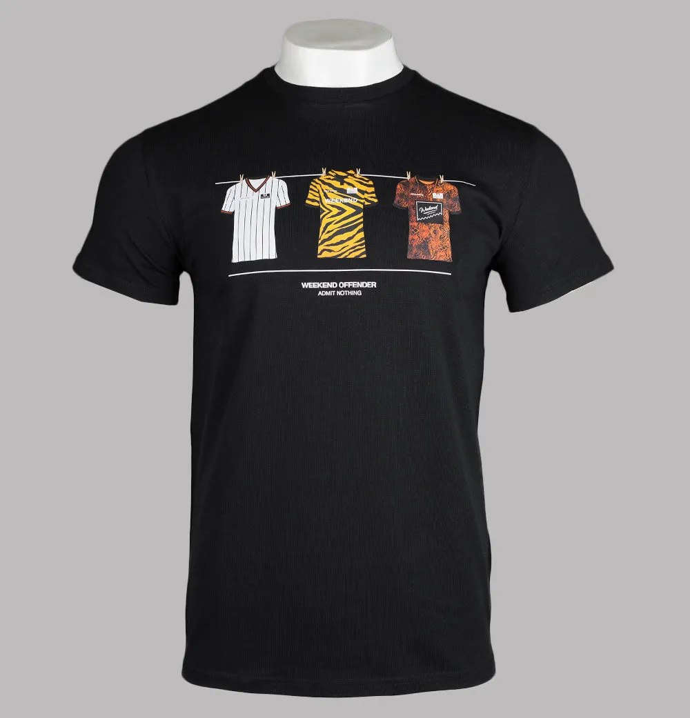 Weekend Offender Hull Retro Football Shirts T-Shirt Black