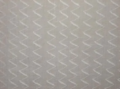 White cotton organdy fabric leno dobby zigzag design 44" wide [1507]