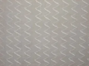 White cotton organdy fabric leno dobby zigzag design 44" wide [1507]