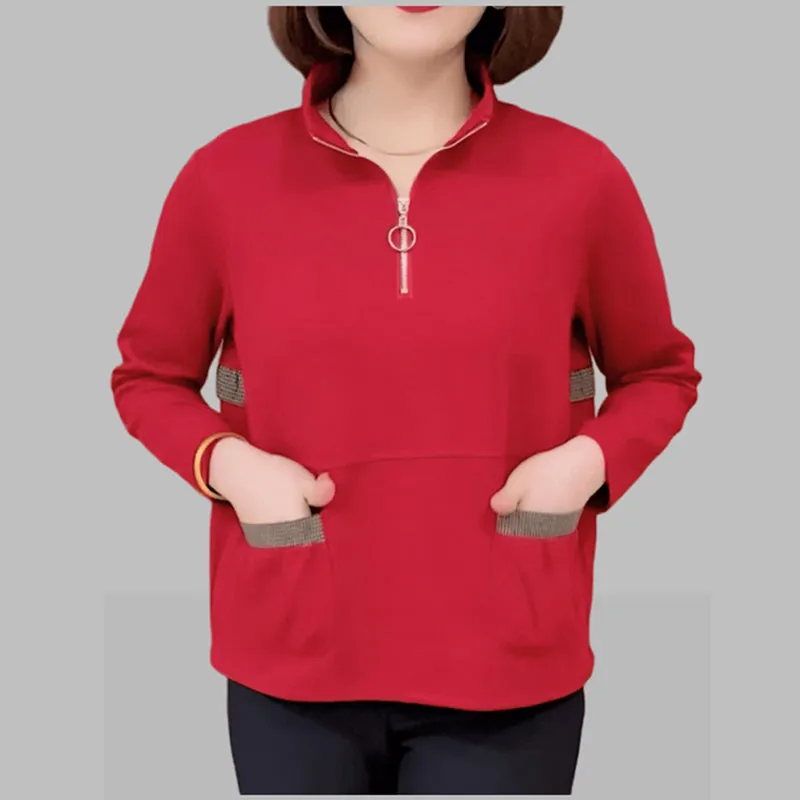 Women's Long Sleeve Half Zip Pullover（50% OFF）